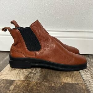 Bueno Leather Chelsea Ankle Boots Flat Brown EU 37 US 6.5-7 Minimalist Fall